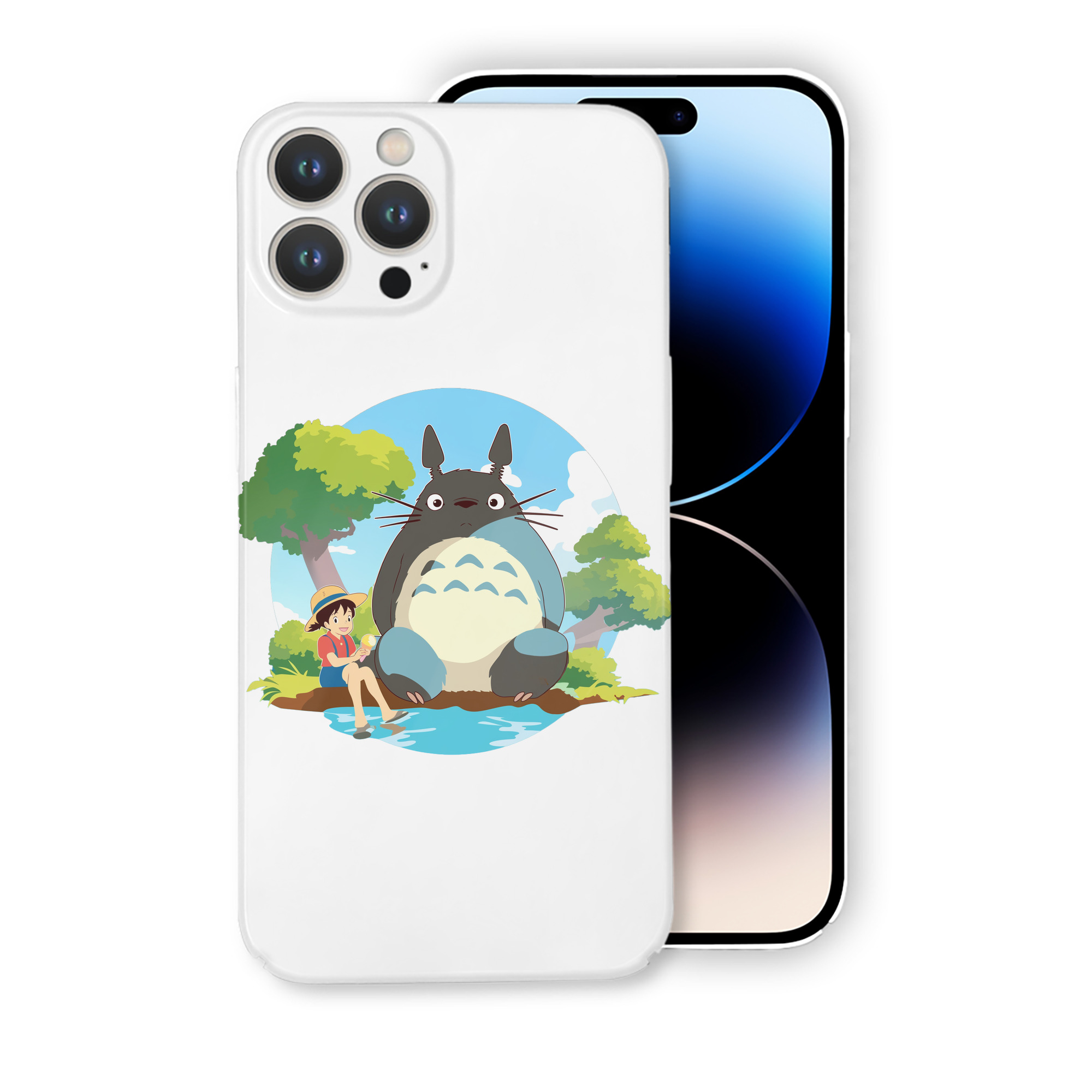（画像用） となりのトトロ 草壁メイ 草壁サツキ My Neighbor Totoro Satsuki Kusakabe Mei Kusakabe 【iPhone 14シリーズ対応】ハードケース